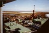 Drill rig and pipeline as seen from permanent comm tower